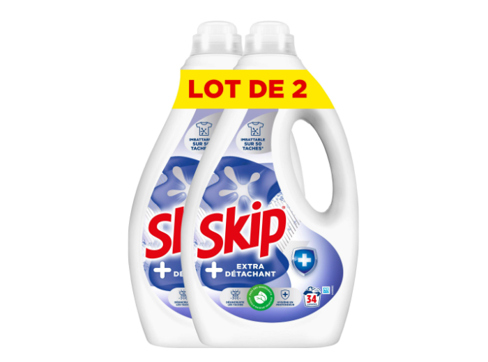 SKIP VLOEIBAAR WASMIDDEL EXTRA DETACHANT 34SC 1,53L LOT DE 2