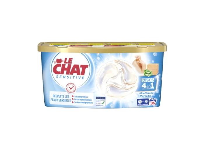 LE CHAT SENSITIVE PODS 4 EN 1 ALOE VERA & MARSEILLE 35PCS 