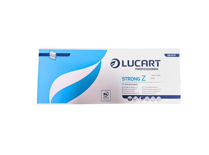 HANDDOEK STRONG LUCART Z-Z VOUW 2-L HOOGWIT 15x200 ST  22,5 CM X 24 CM