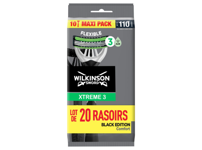 WILKINSON SWORD BLACK EDITION COMFORT LOT DE 20 PCS