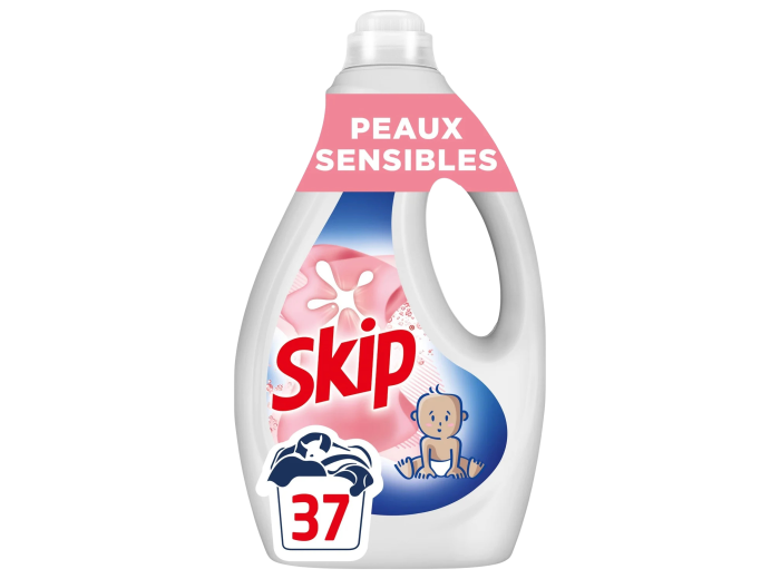 SKIP LESSIVE LIQUIDE PEAUX SENSIBLES 37SC 1,665L