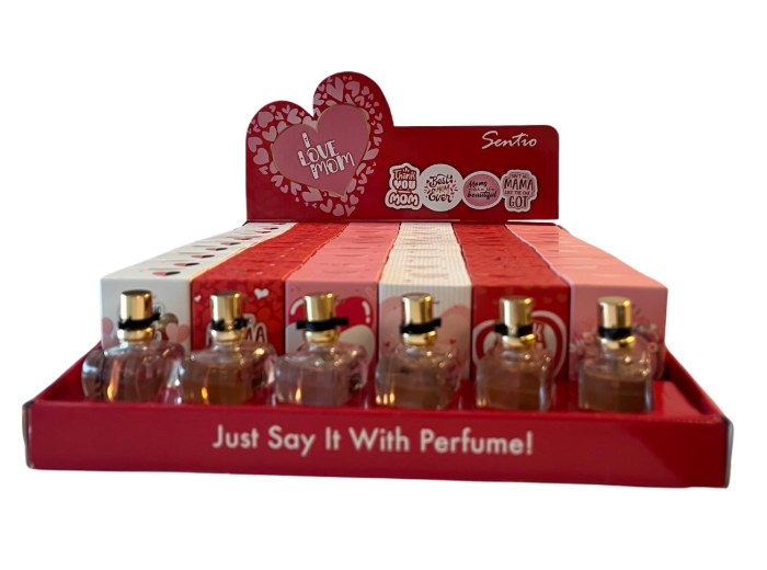 DISPLAY SENTIO I LOVE MOM EAU DE PARFUM 60 X 15ML + 6 TESTERS 15ML