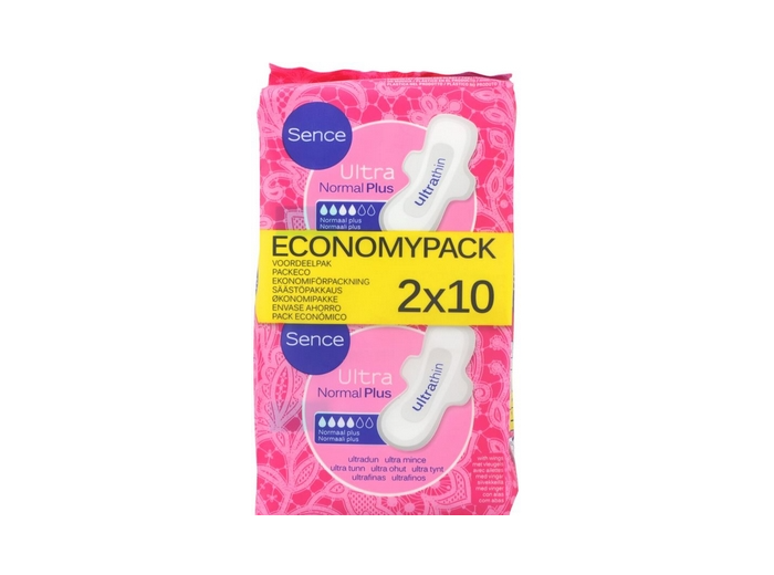 SENCE MAANDVERBAND NORMAL MET VLEUGELTJES 2 X 10 STUKS