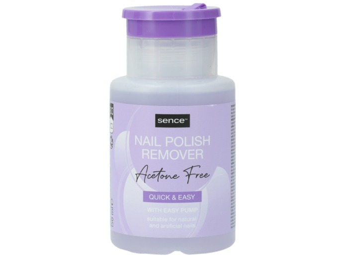 SENCE NAIL POLISH REMOVER 150ML ACETONE FREE MET POMP