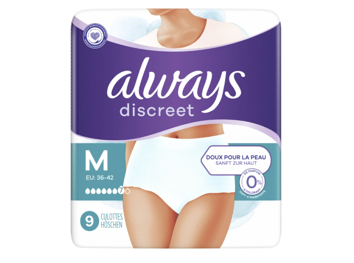 ALWAYS DISCREET 9 BROEKJES MAAT M 36-42