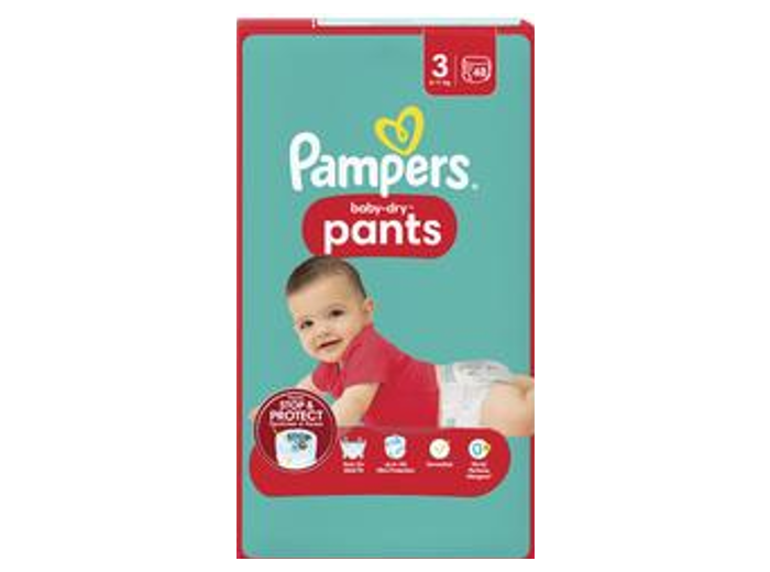 PAMPERS BABY DRY PANTS MIDI MAAT 3 (6-11KG) 48PCS