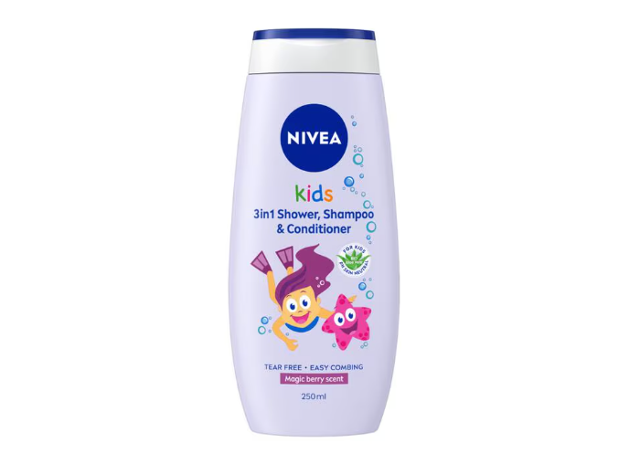 NIVEA KIDS 3IN1 MAGIC BERRY SCENT 250ML DOUCHE,SHAMPOO & CONDITIONER
