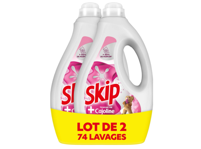 SKIP VLOEIBAAR WASMIDDEL TOUCHE DE CAJOLINE LOT DE 2X37SC 1,554L