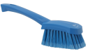 VIKAN AFWASBORSTEL MET KORTE STEEL ZACHT BLAUW