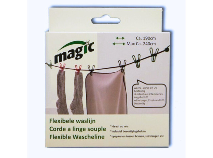MAGIC FLEXIBELE WASLIJN 190-240 CM