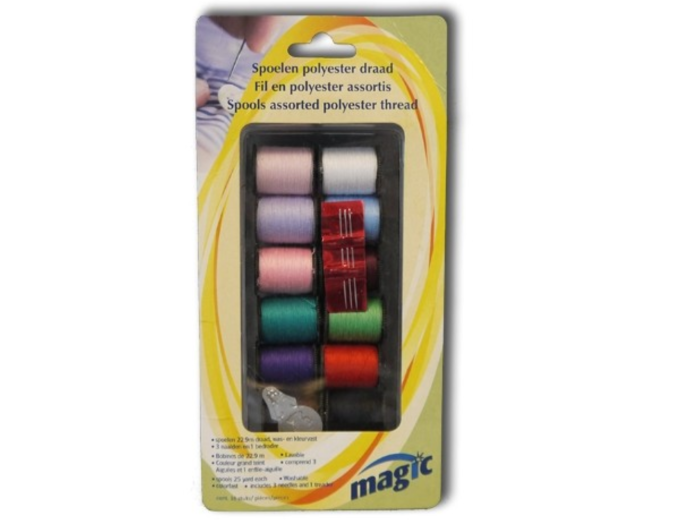 MAGIC SPOELEN POLYESTER DRAAD 16 STUKS  22,9 M