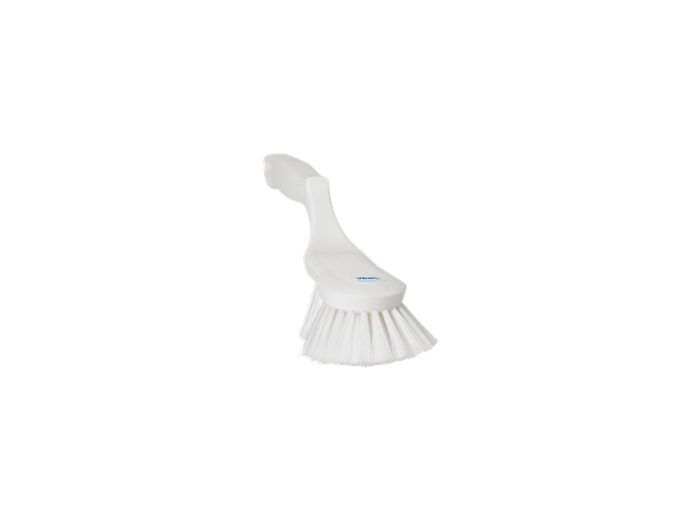 VIKAN ERGONOMISCHE HANDBORSTEL WIT            70X65X325 MM - ZACHT POLYESTER
