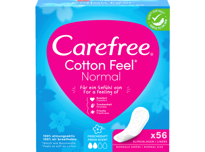 CAREFREE  INLEGKRUISJES NORMAAL 56 STUKS FRESH SCENT