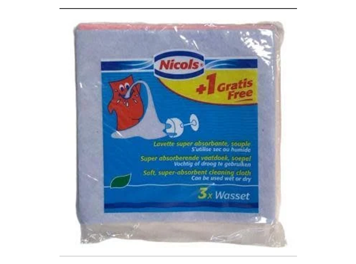 NICOLS SUPER ABSORB. VAATDOEK WASSET 4ST