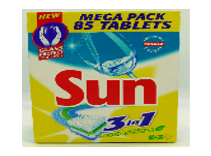 SUN VAATWASTABLETTEN 3 IN 1 60 ST + 25 GR. LEMON