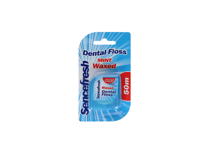 SENCEFRESH WAXED DENTAL FLOSS MINT 50M