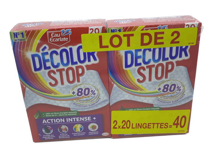 DECOLOR STOP LOT DE 2 X 20 DOEKJES ACTION INTENSE    