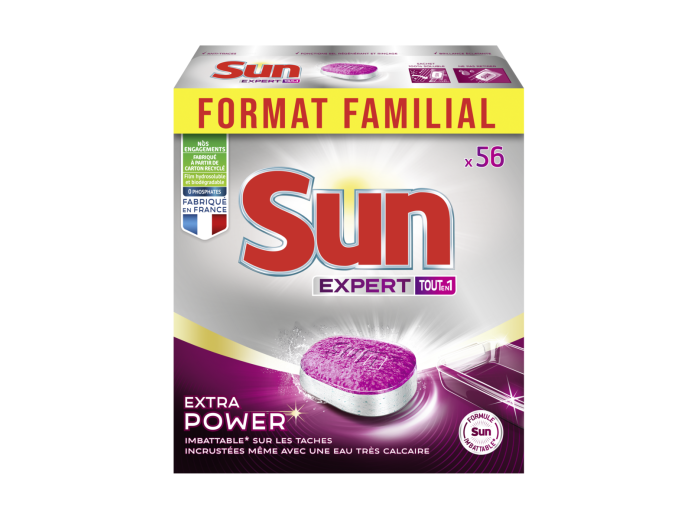 SUN VAATWASTABLETTEN 56 TABS TOUT EN 1 EXTRA POWER 