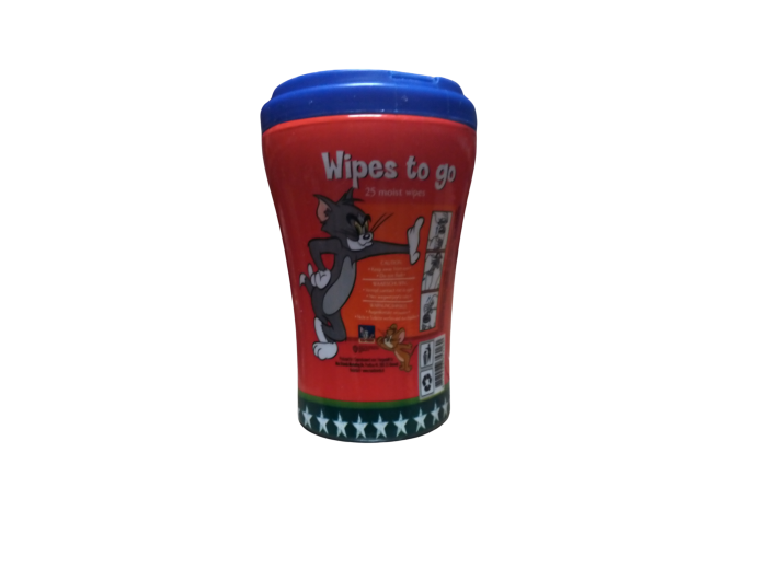 WIPES TO GO VOCHTIGE VERFRISSINGSDOEKJES25 ST TOM EN JERRY