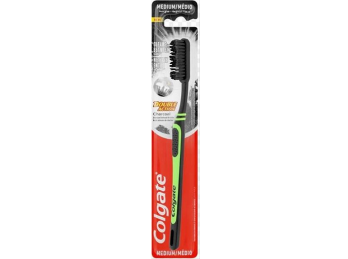 COLGATE BROSSE A DENTS DOUBLE ACTION CHARCOAL MEDIUM