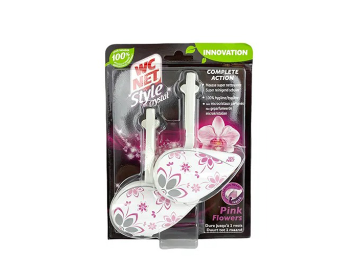 WC NET WC HANGER 36,5G PINK FLOWERS 2 ST