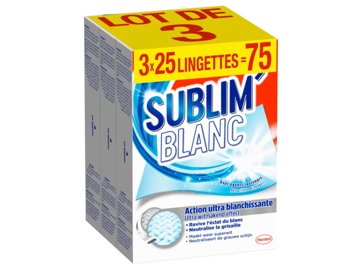 DECOLOR STOP 2 EN 1 RAVIVE LE BLANC LOT DE 3 X 25 LINGETTES 