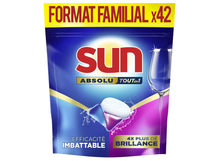 SUN VAATWASTABLETTEN 42 TABS ABSOLU BRILLIANCE FORMAT FAMILIAL