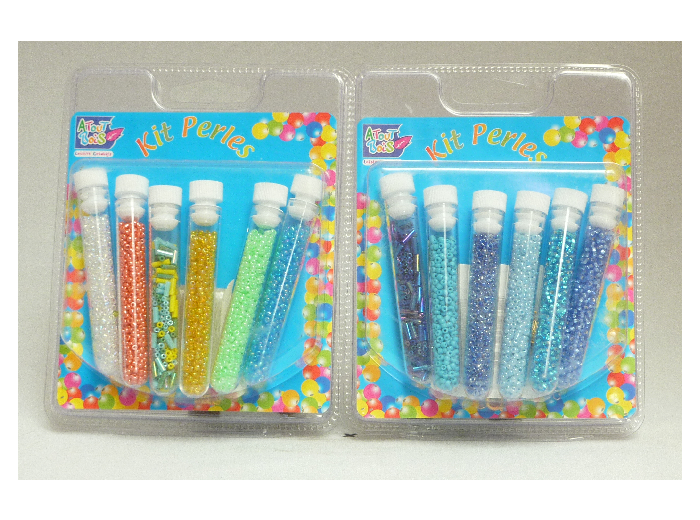 KIT 6 PARELS (# KLEUREN) + DRAAD + SLUITINGEN