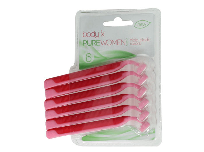 BODY-X WEGWERPSCHEERMESJES 3 MESJES PURE WOMEN / 6 ST
