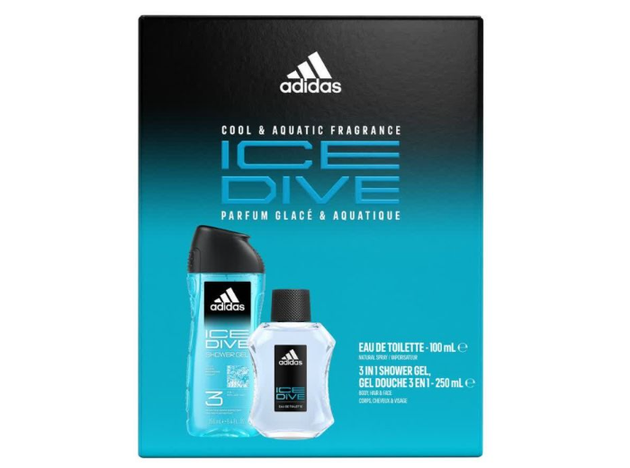 ADIDAS GIFTSET ICE DIVE EDT 100ML + DOUCHE 250ML