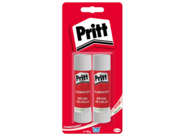 PRITT LIJMSTIFT 2X40GR TRANSPARANT