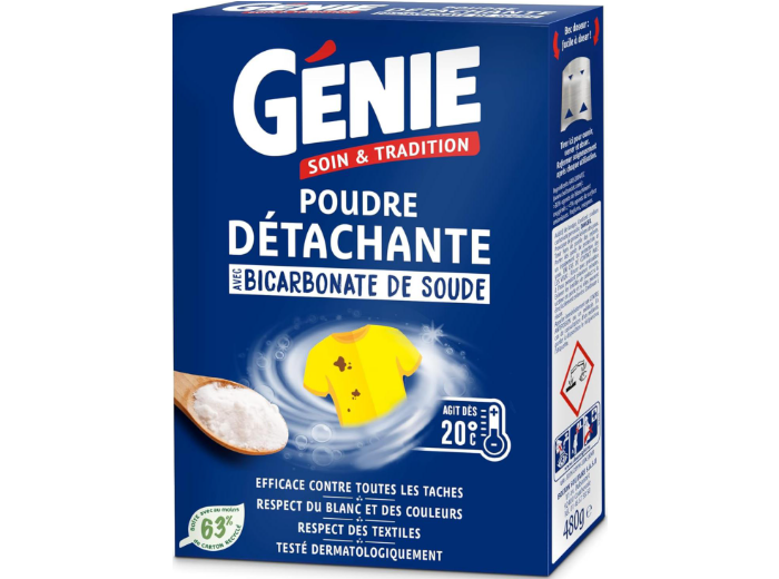 GENIE ONTVLEKKER POEDER 480GR BICARBONATE DE SOUDE