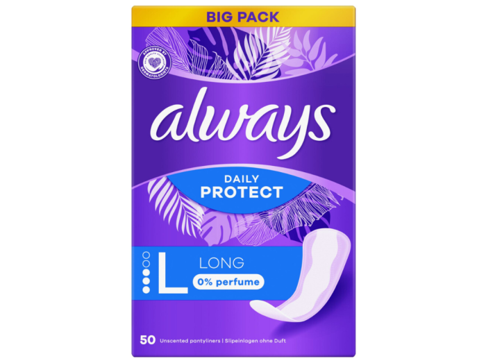 ALWAYS DAILY PROTECT 50ST INLEGKRUISJES LONG 0% PARFUM