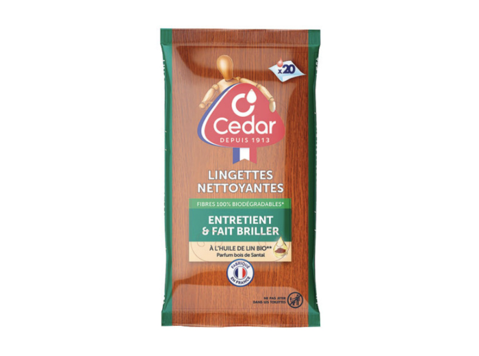 O'CEDAR REINIGINGSDOEKJES LIJNOLIE BOIS DE SANTAL 20PCS