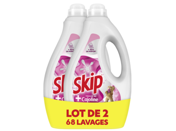 SKIP VLOEIBAAR WASMIDDEL TOUCHE DE CAJOLINE LOT DE 2 X 34SC 1,53L