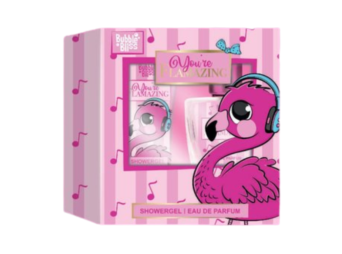 BUBBLE BLISS GIFTSET YOU'RE FLAMAZING SHOWERGEL 100ML + EAU DE PARFUM 50ML 