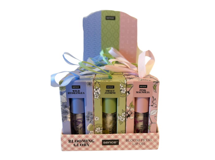 SENCE BLOOMING GLORY DISPLAY LIP OIL 4ML 24PCS 3ASS