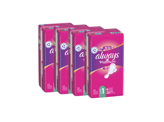ALWAYS PLATINUM MAANDVERBAND MAAT 1 NORMAL 24PCS X4