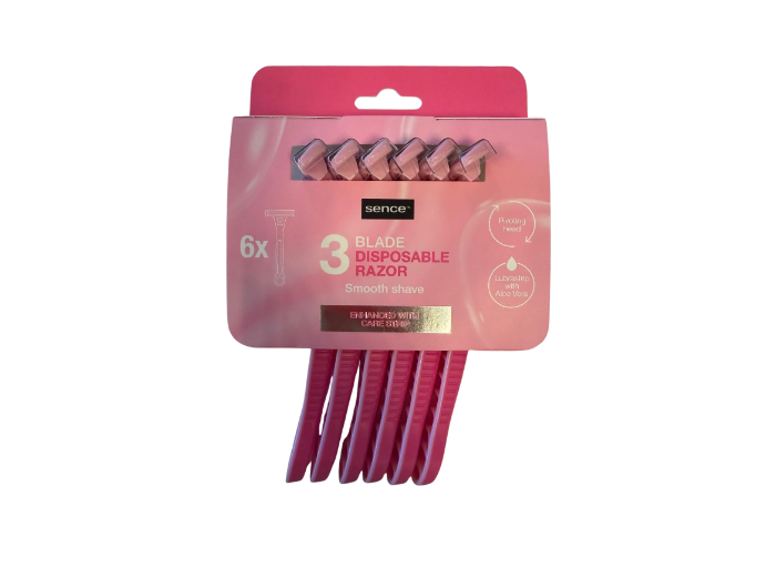 SENCE WEGWERPBARE SCHEERMESJES 6ST TRIPLE BLADES