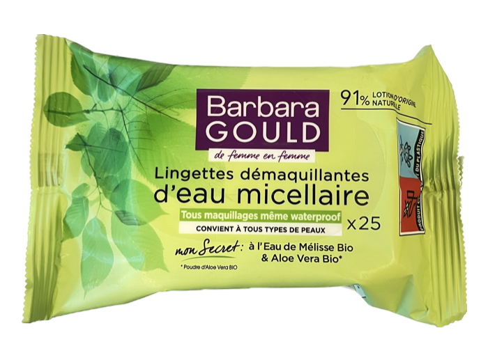 BARBARA GOULD MAKE-UP REMOVER DOEKJES 25 STUKS EAU MICELLAIRE