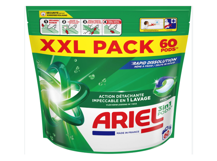 ARIEL WASMIDDEL PODS 60ST 3IN1 ORIGINAL