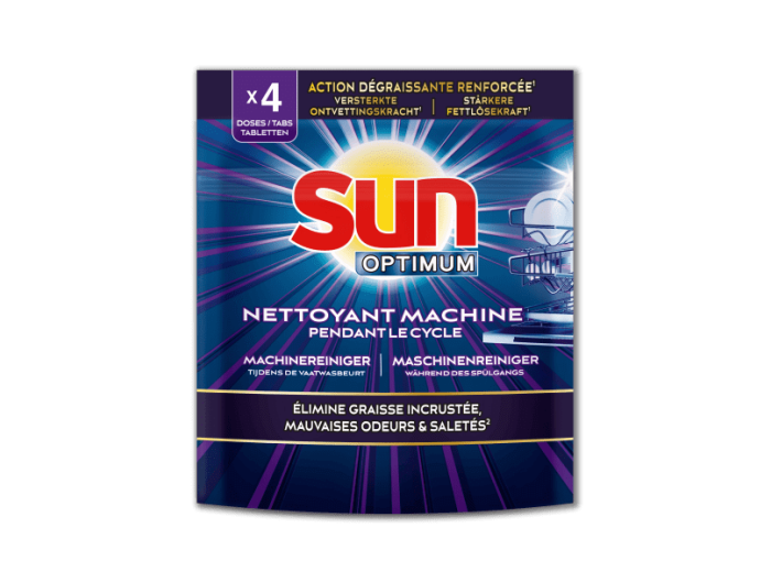 SUN OPTIMUM NETTOYANT MACHINE LOT DE 2 X 4 TABS