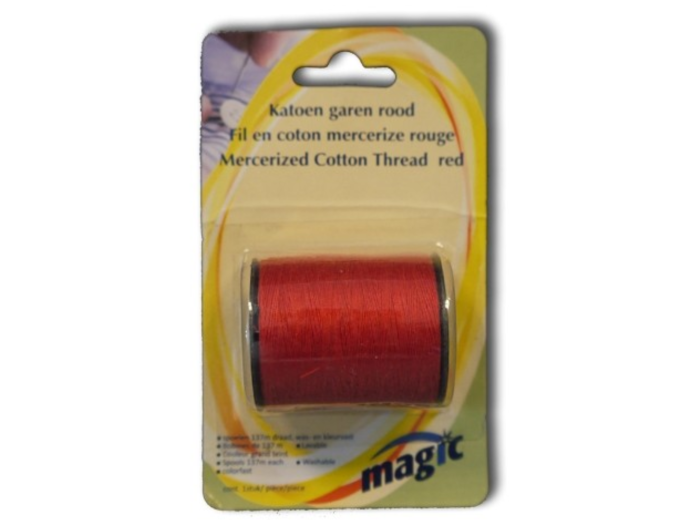 MAGIC FIL EN COTON MERCERIZE ROUGE 137M
