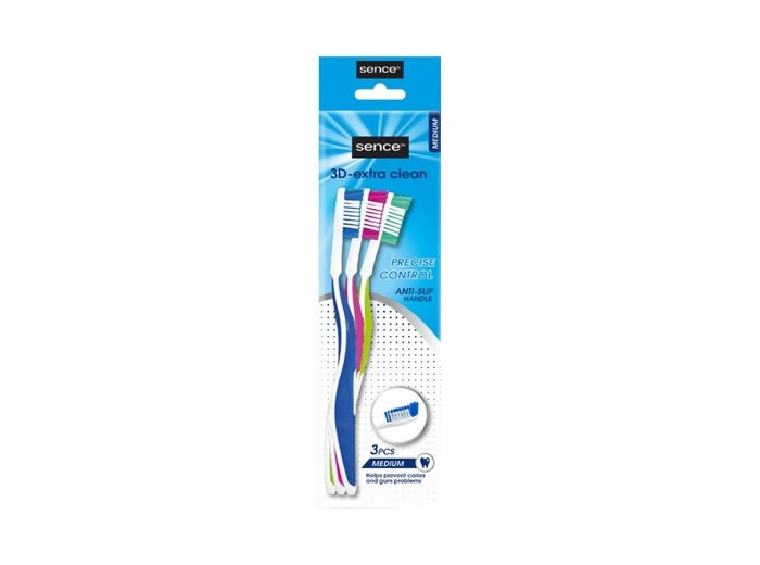 SENCEFRESH BROSSE A DENTS 3D EXTRA CLEAN MEDIUM 3PCS