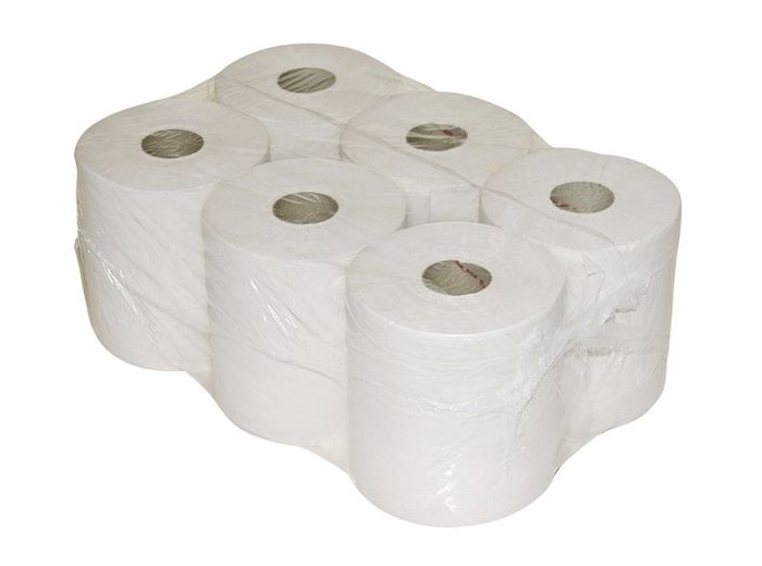 MINI JUMBO-ROLLEN WIT 2-LAAGS 180M 12 ROLLEN (812072H)