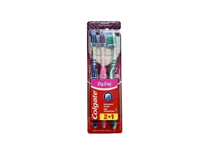 COLGATE TANDENBORSTEL 3ST ZIGZAG MEDIUM 2+1