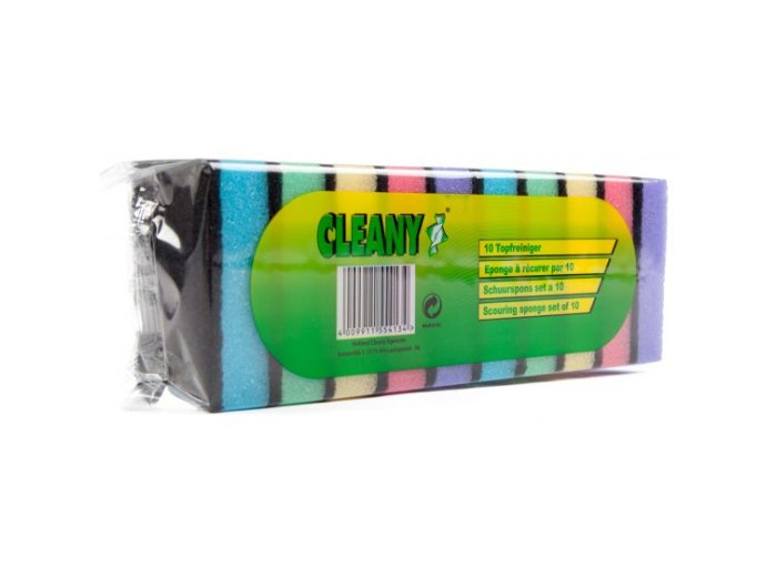 CLEANY SCHUURSPONS 10 ST                9 X 6 X 2.5