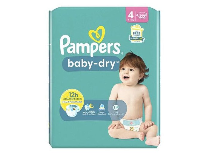 PAMPERS BABY DRY TAILLE 4 (9-14KG) 22PCS