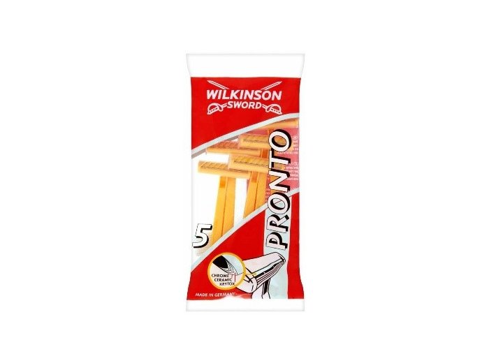 WILKINSON WEGWERPSCHEERMESJES 5ST PRONTO (1 MES)