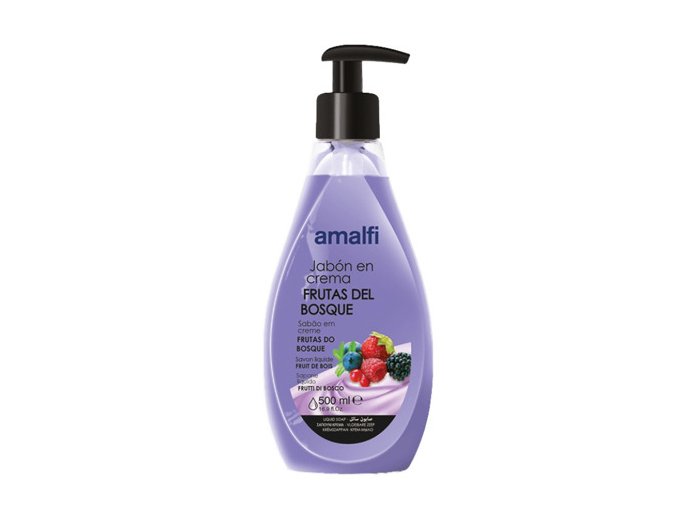 AMALFI HANDZEEP 500ML MET POMP JABON    EN CREMA FRUTAS DEL BOSQUE BOSVRUCHTEN